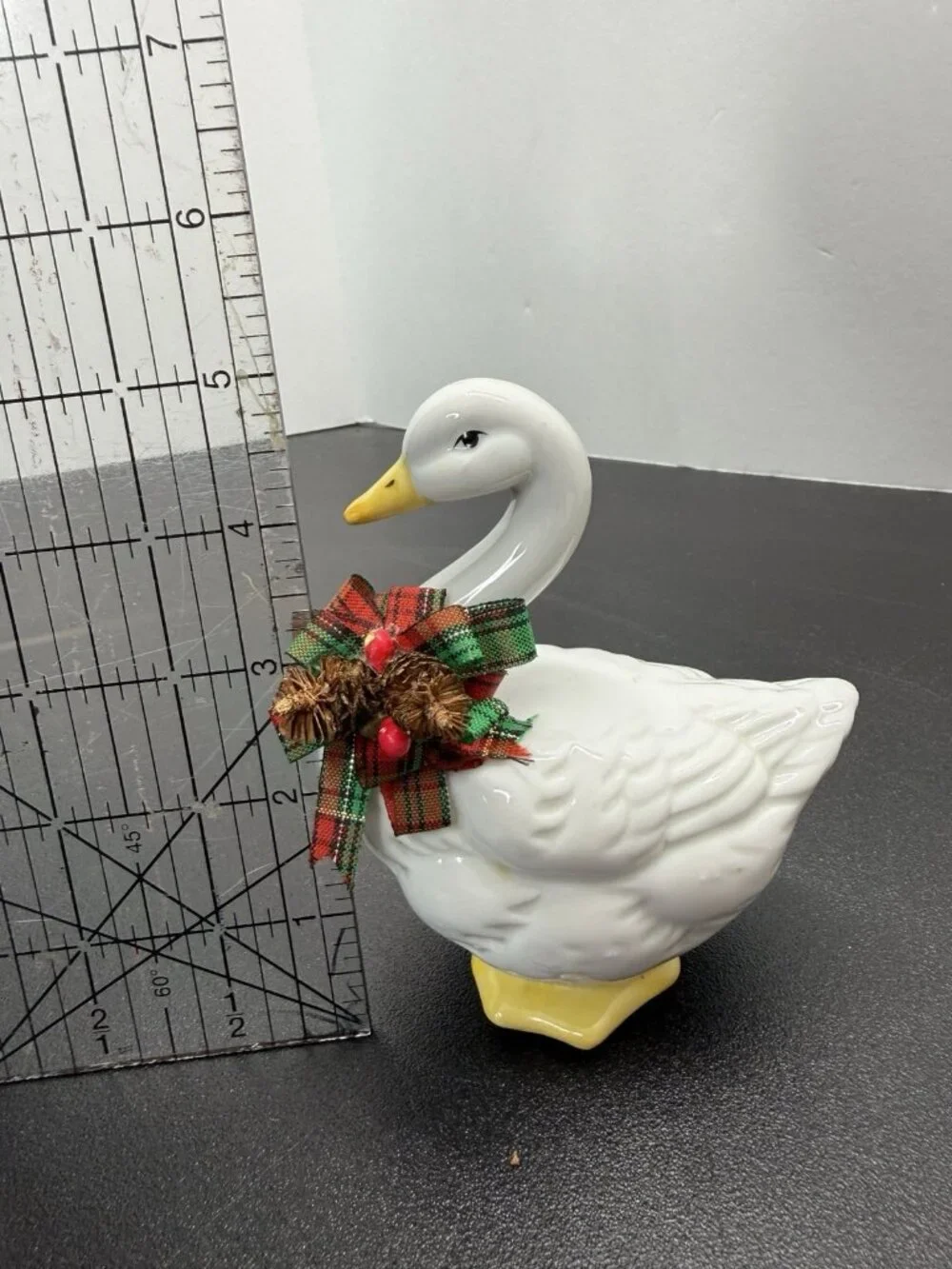 Ceramic Christmas Goose Holiday Wreath Russ Berrie 5